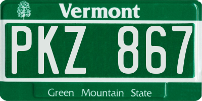VT license plate PKZ867