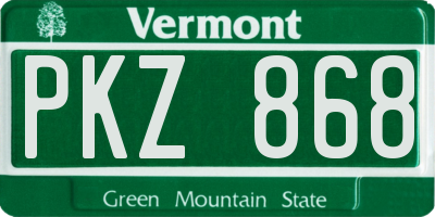 VT license plate PKZ868