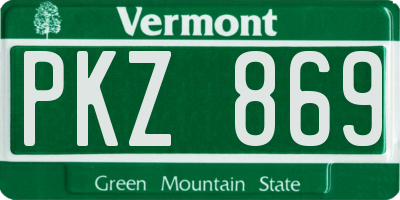 VT license plate PKZ869
