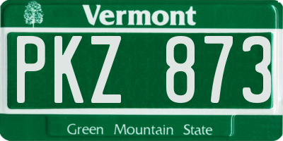 VT license plate PKZ873
