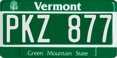 VT license plate PKZ877