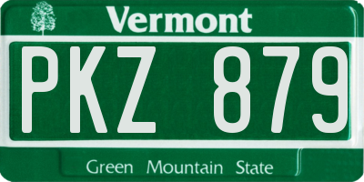 VT license plate PKZ879
