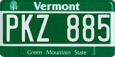 VT license plate PKZ885