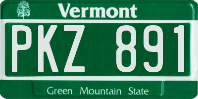 VT license plate PKZ891
