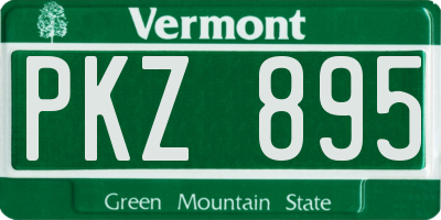 VT license plate PKZ895
