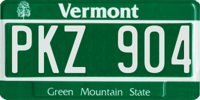 VT license plate PKZ904
