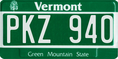 VT license plate PKZ940