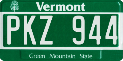 VT license plate PKZ944