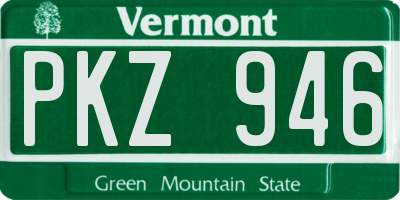 VT license plate PKZ946