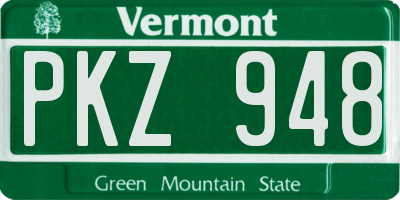 VT license plate PKZ948