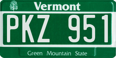 VT license plate PKZ951