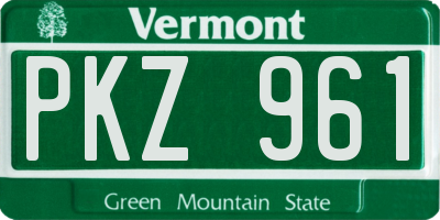 VT license plate PKZ961