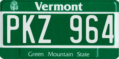 VT license plate PKZ964