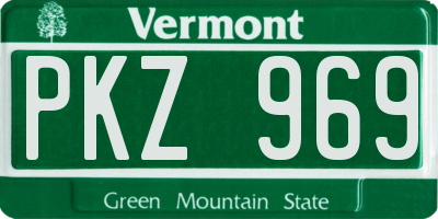 VT license plate PKZ969
