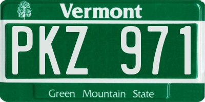 VT license plate PKZ971