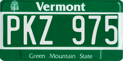 VT license plate PKZ975