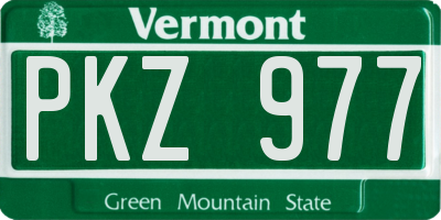VT license plate PKZ977