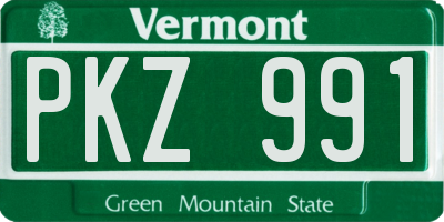 VT license plate PKZ991