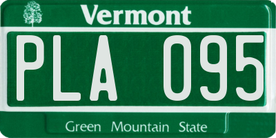 VT license plate PLA095