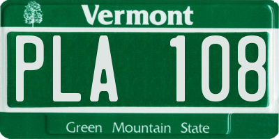 VT license plate PLA108