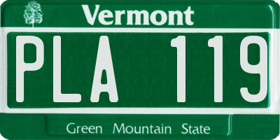 VT license plate PLA119