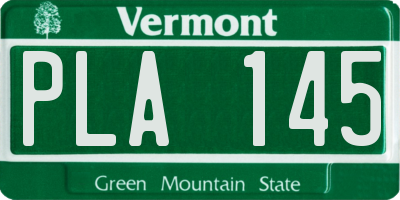 VT license plate PLA145