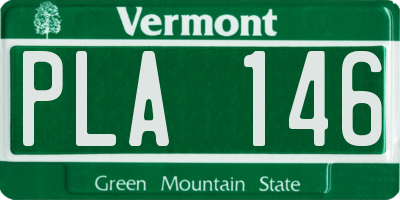 VT license plate PLA146