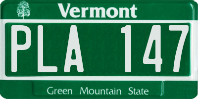 VT license plate PLA147