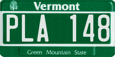 VT license plate PLA148
