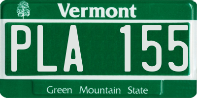 VT license plate PLA155