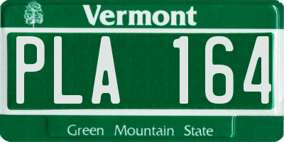VT license plate PLA164