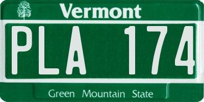 VT license plate PLA174