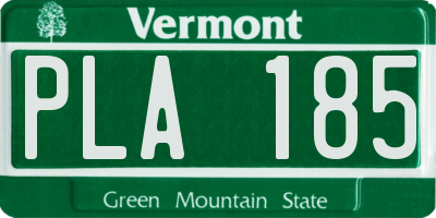 VT license plate PLA185