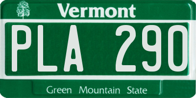 VT license plate PLA290