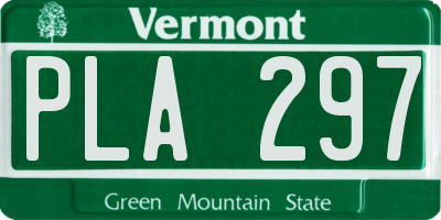 VT license plate PLA297