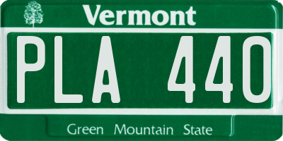 VT license plate PLA440