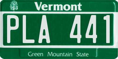 VT license plate PLA441