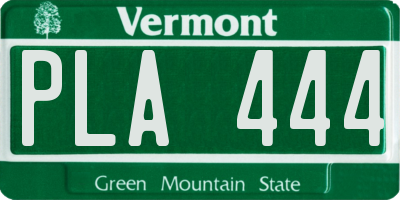 VT license plate PLA444