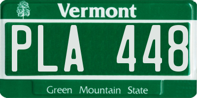 VT license plate PLA448