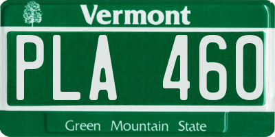 VT license plate PLA460