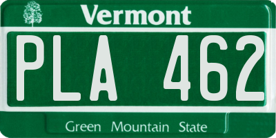 VT license plate PLA462