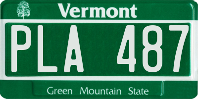 VT license plate PLA487