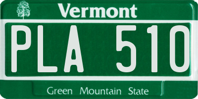 VT license plate PLA510