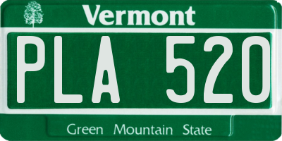 VT license plate PLA520