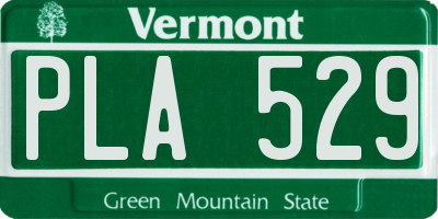 VT license plate PLA529