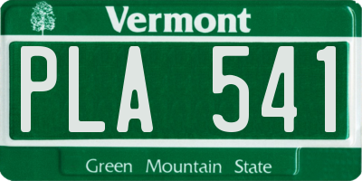 VT license plate PLA541