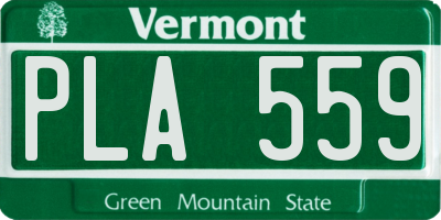 VT license plate PLA559