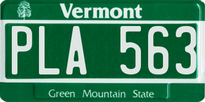 VT license plate PLA563