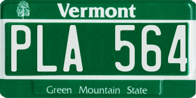 VT license plate PLA564
