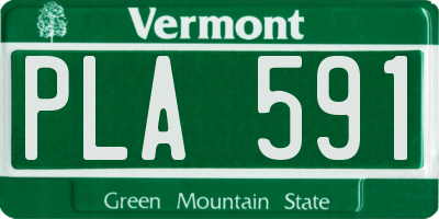 VT license plate PLA591